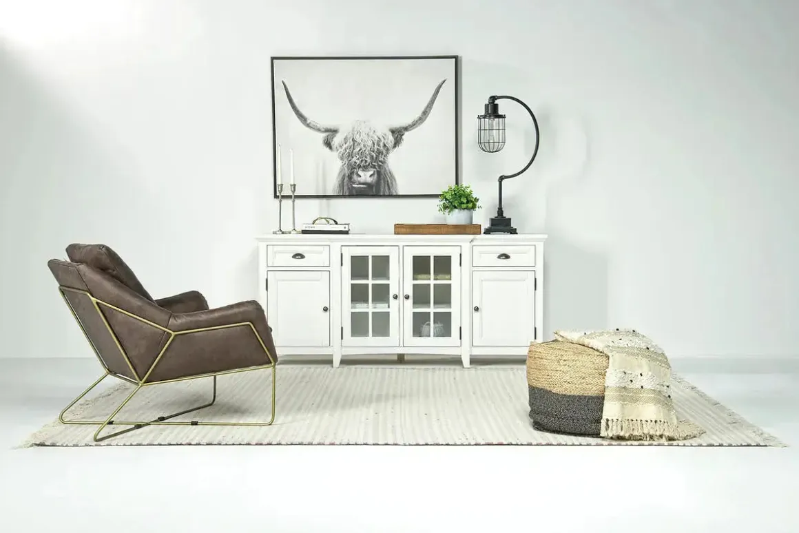 Bay Creek Media Console In Nutmeg W/ Usb Charger, 70 Inch