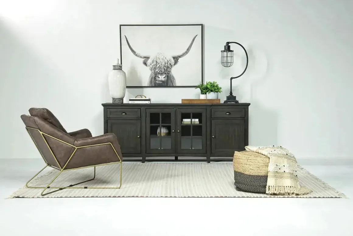 Bay Creek Media Console In Nutmeg W/ Usb Charger, 70 Inch