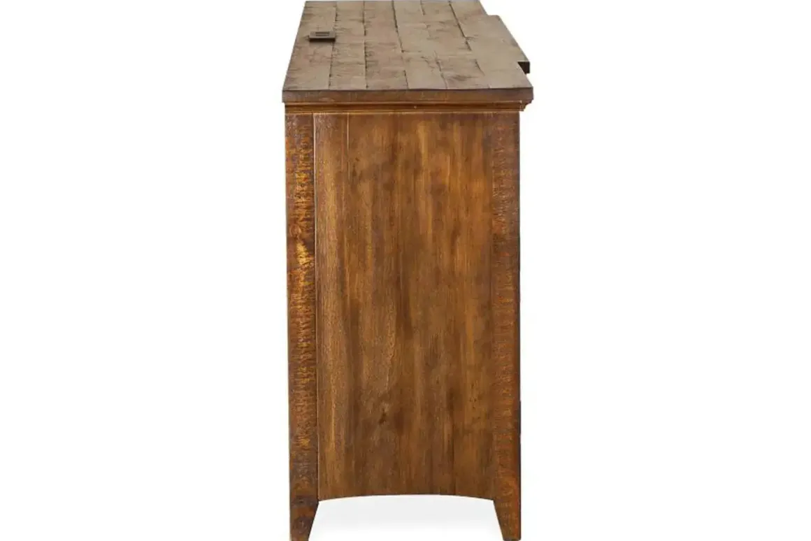 Bay Creek Media Console In Nutmeg W/ Usb Charger, 70 Inch