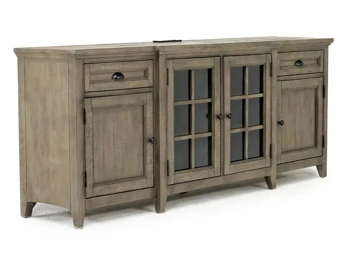 Bay Creek Media Console In Nutmeg W/ Usb Charger, 70 Inch