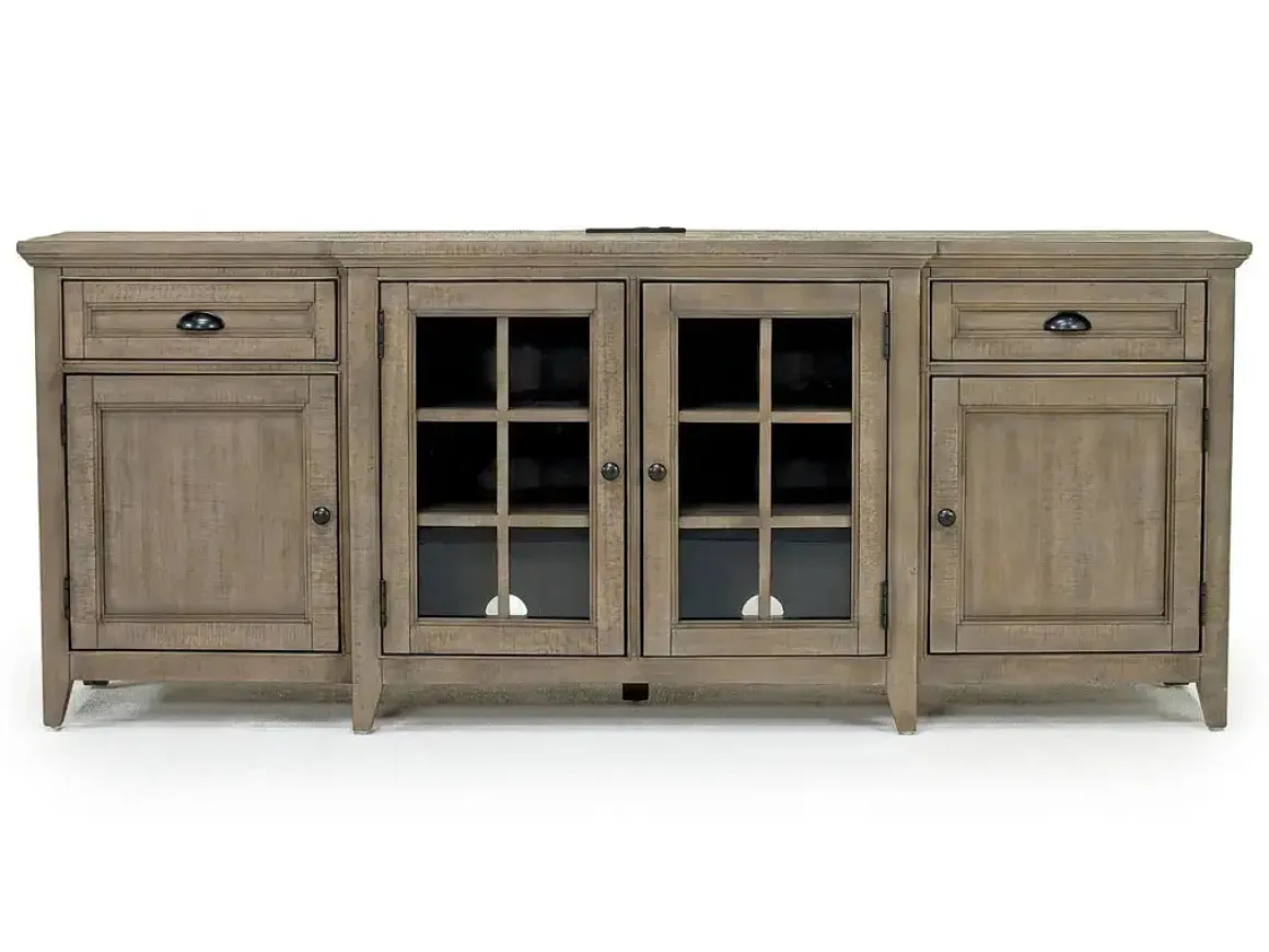 Bay Creek Media Console In Nutmeg W/ Usb Charger, 70 Inch