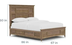 Bay Creek Panel Bed In Light Gray, Queen
