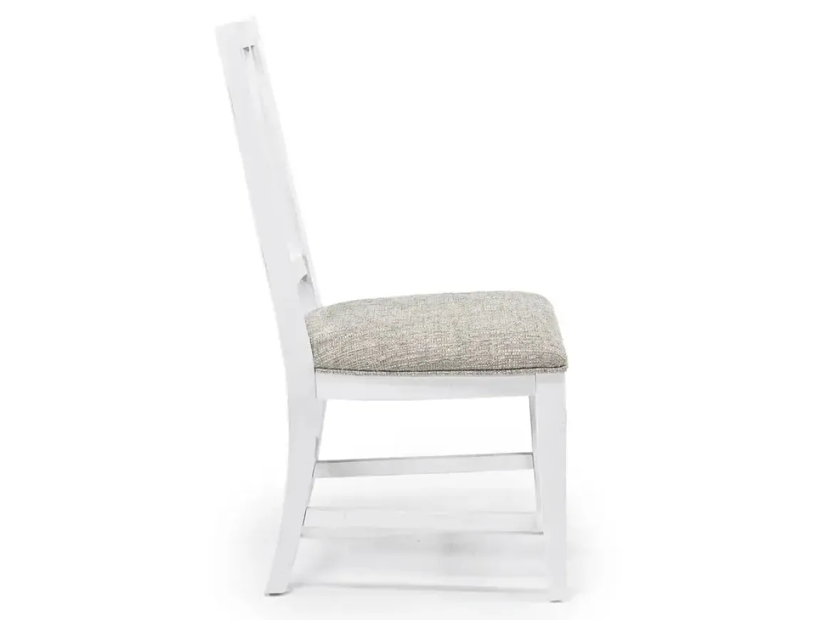 Bay Creek Side Chair In Light Gray, V-Back