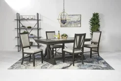 Bay Creek Side Chair In Light Gray, V-Back