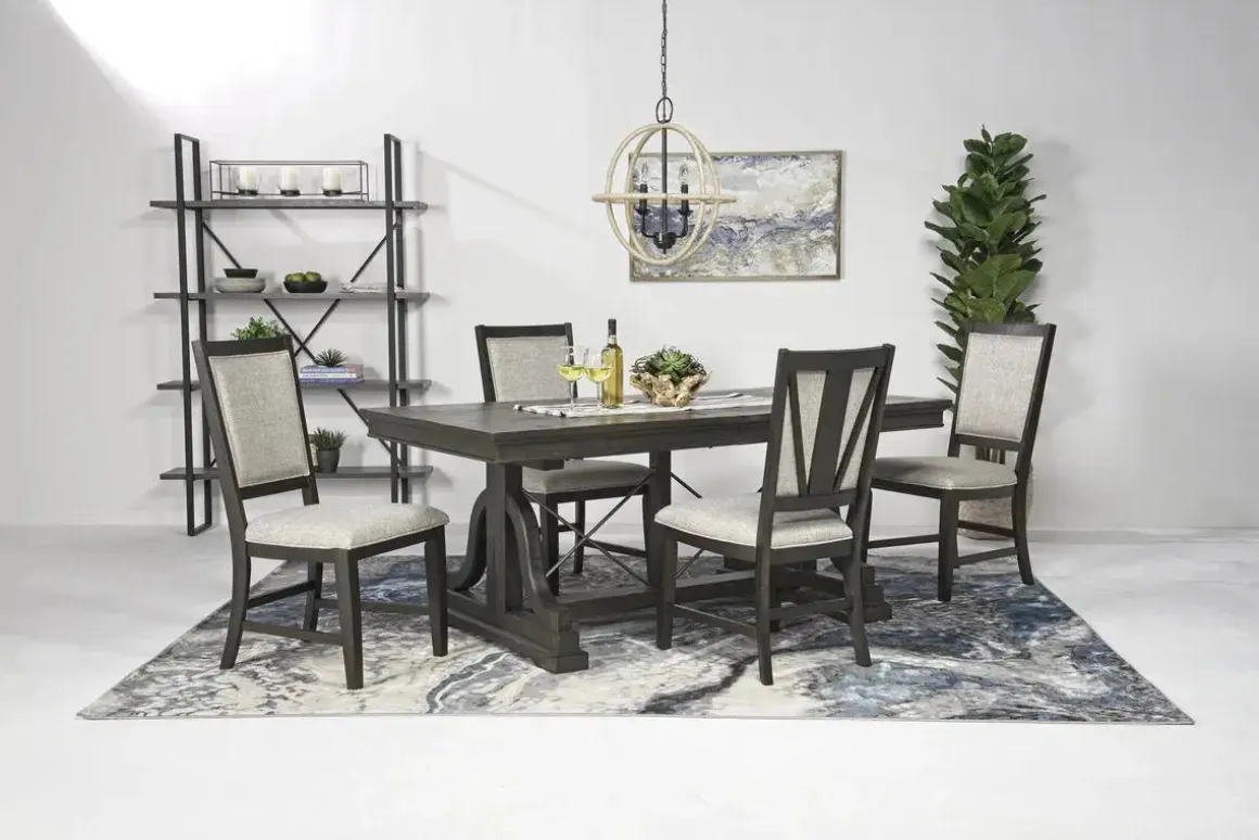Bay Creek Side Chair In Light Gray, V-Back
