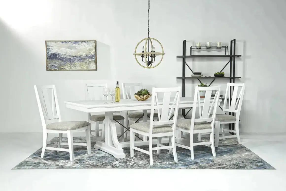Bay Creek Side Chair In Light Gray, V-Back