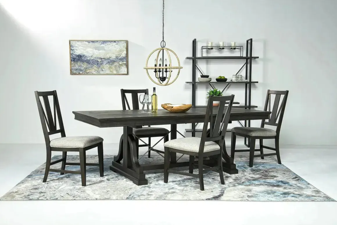 Bay Creek Side Chair In Light Gray, V-Back