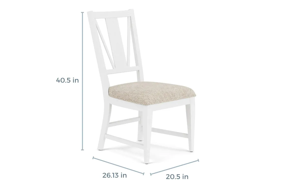 Bay Creek Side Chair In Light Gray, V-Back