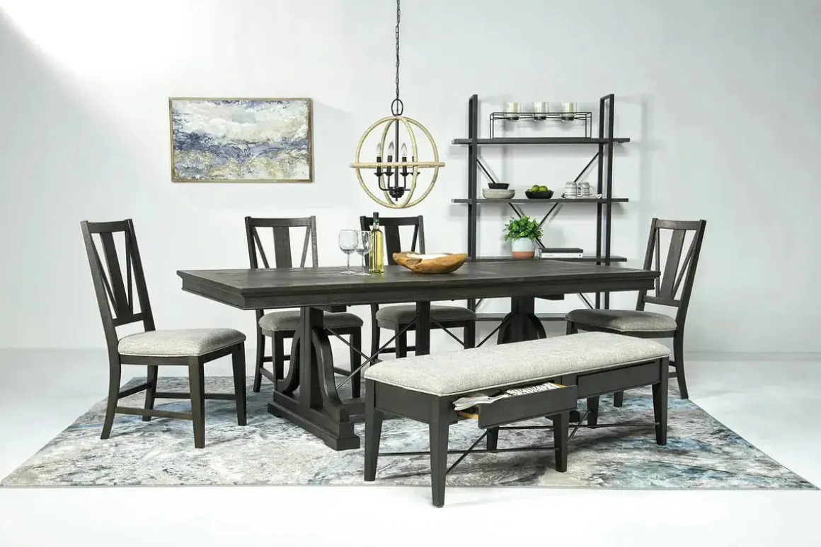 Bay Creek Side Chair In Light Gray, V-Back