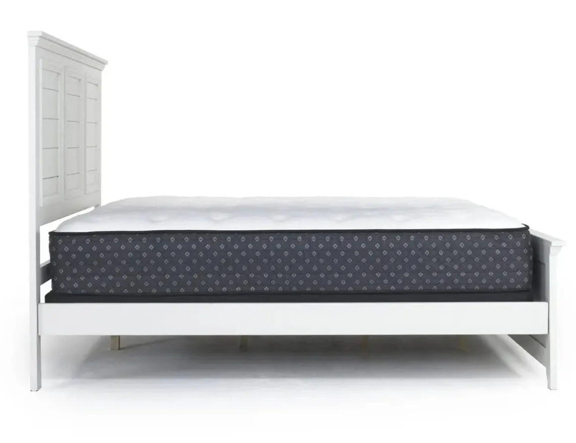 Bella Panel Bed In White, Twin