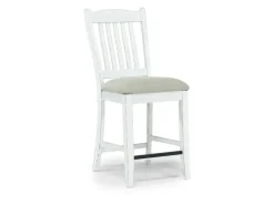 Bellevue Counter Height Dining Table & 6 Stools In Antique White