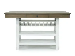 Bellevue Counter Height Dining Table & 4 Stools In Antique White