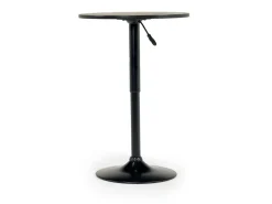 Bentley Adjustable Height Round Pub Table In Black, Swivel