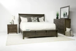 Blue Ridge Panel Bed, Dresser, Mirror & Nightstand In Rustic Gray, Queen