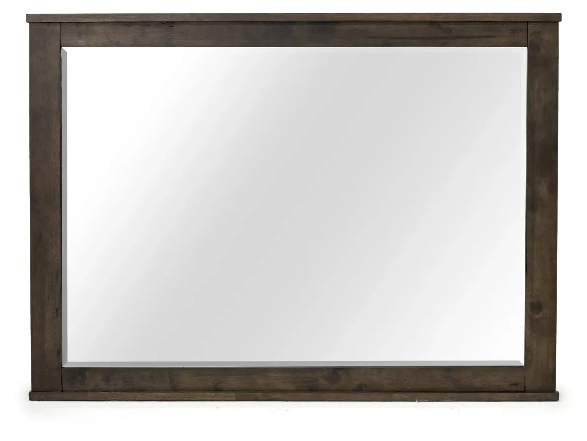 Blue Ridge Panel Bed, Dresser, Mirror & Nightstand In Rustic Gray, Queen