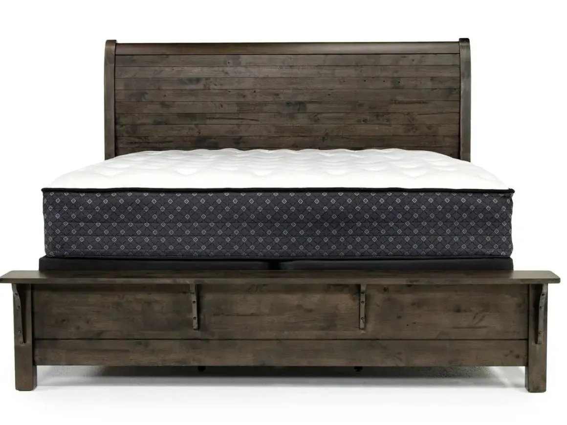 Blue Ridge Panel Bed, Dresser, Mirror & Nightstand In Rustic Gray, Queen