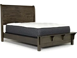 Blue Ridge Panel Bed, Dresser, Mirror & Nightstand In Rustic Gray, Queen