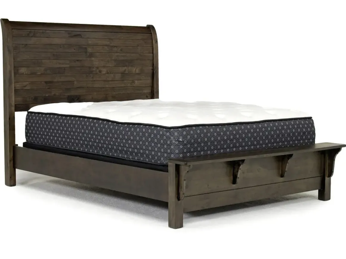 Blue Ridge Panel Bed, Dresser, Mirror & Nightstand In Rustic Gray, Queen