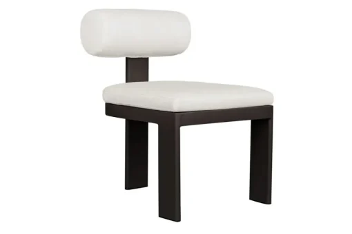 Bolster Outdoor Side Chair In White