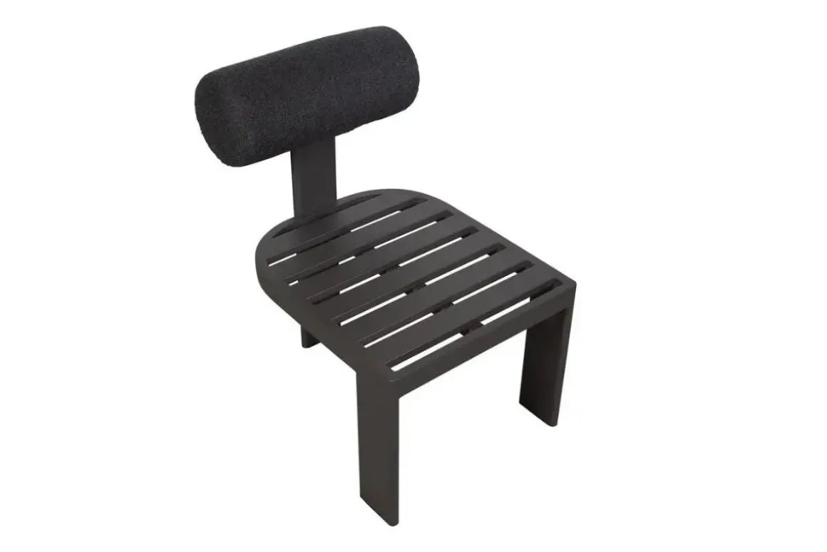 Bolster Outdoor Side Chair In White