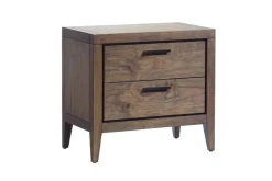 Boracay Panel Bed W/ Storage, Dresser, Mirror & Nightstand In Wild Oats Brown, Queen