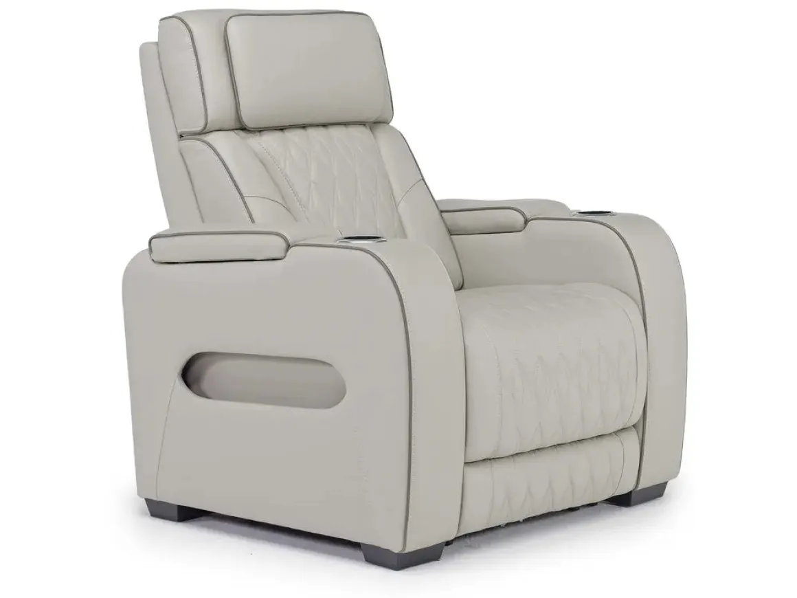 Boyington 2 Power Recliner In Gray Leather