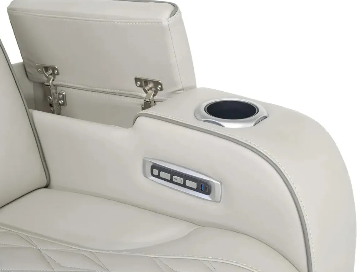 Boyington 2 Power Recliner In Gray Leather