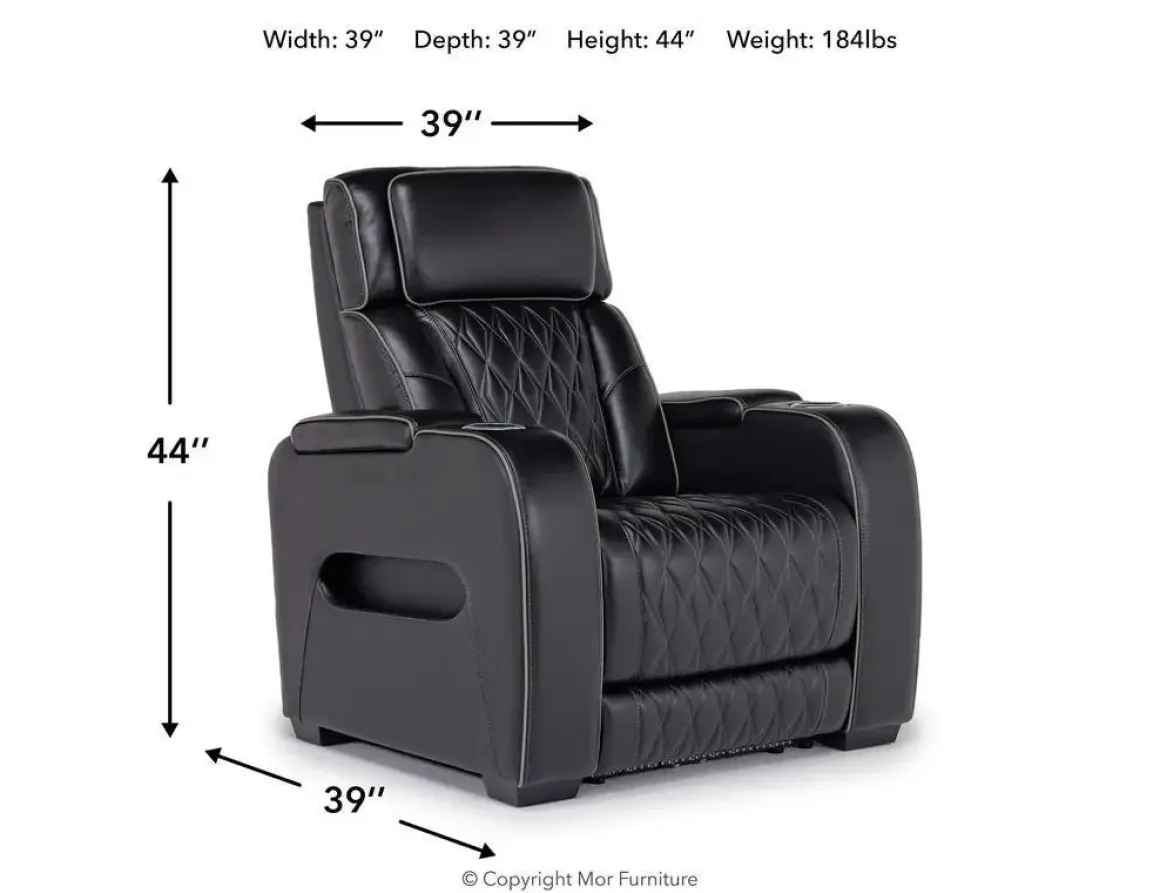 Boyington 2 Power Recliner In Gray Leather