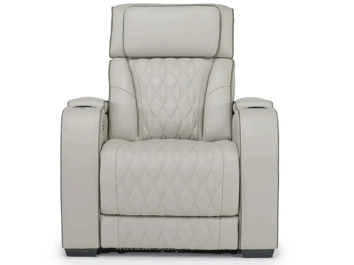 Boyington 2 Power Recliner In Gray Leather