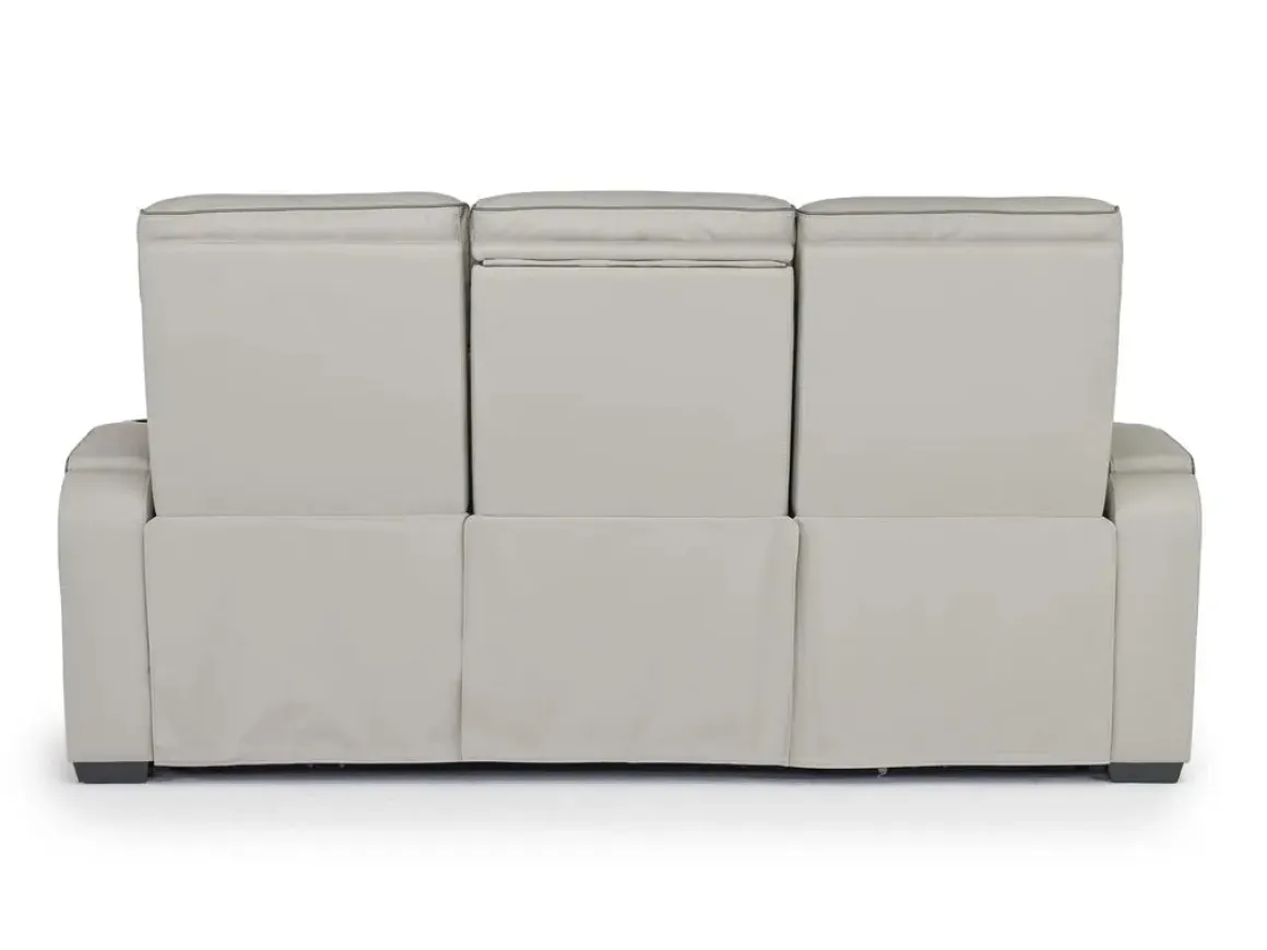 Boyington 2 Power Sofa W/ Drop Down Table In Black Leather