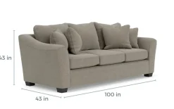 Brazil Sofa In Dano Cinder