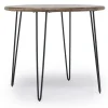 Brennan Round Counter Height Dining Table In Golden Brown