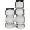Brentley Candleholders In Clear Crystal Silver, Set Of 2