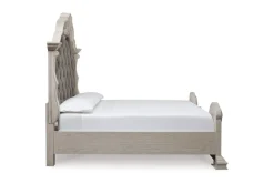 Bruchandi Upholstered Panel Bed In Antique White, Queen