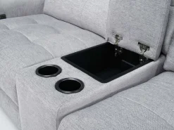 Bryce 7 Piece Power Sliding Sectional W/ Power Armless Slider In Savannah Coin