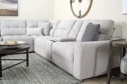 Bryce 7 Piece Power Sliding Sectional W/ Power Armless Slider In Savannah Coin