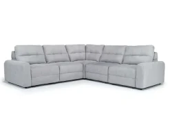 Bryce 5 Piece Power Sliding Sectional W/ Power Armless Slider In Savannah Coin
