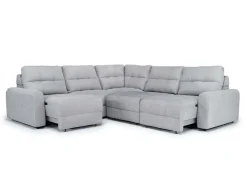Bryce 5 Piece Power Sliding Sectional W/ Power Armless Slider In Savannah Coin