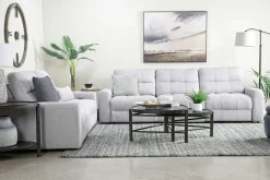 Bryce Power Sliding Sofa In Savannah Coin