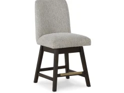 Burkhaus Counter Height Dining Table & 6 Stools In Beige/Dark Brown