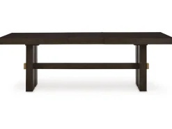Burkhaus Extendable Dining Table, 6 Chairs & 2 Arm Chairs In Biege/Dark Brown