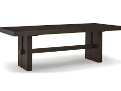 Burkhaus Extendable Dining Table & 4 Chairs In Biege/Dark Brown