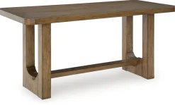 Cabalynn Counter Height Dining Table & 4 Stools In Light Brown