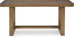 Cabalynn Counter Height Dining Table & 4 Stools In Light Brown
