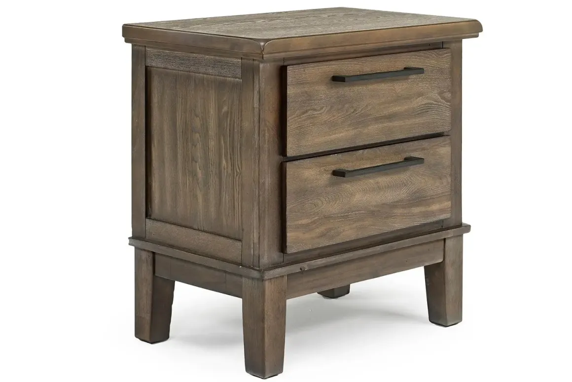 Cagney Upholstered Panel Bed W/ Storage, Dresser, Mirror & Nightstand In Gray, Queen