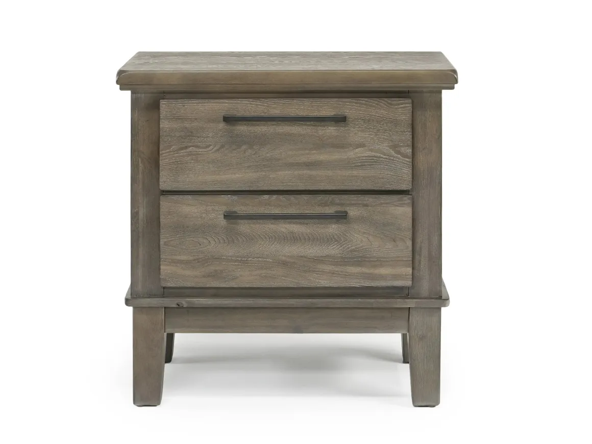 Cagney Upholstered Panel Bed W/ Storage, Dresser, Mirror & Nightstand In Gray, Queen