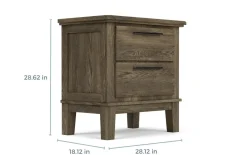 Cagney Upholstered Panel Bed W/ Storage, Dresser, Mirror & Nightstand In Gray, Queen