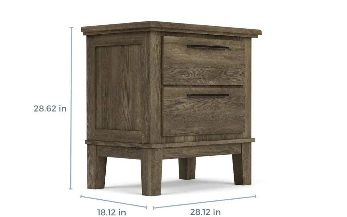 Cagney Upholstered Panel Bed W/ Storage, Dresser, Mirror & Nightstand In Gray, Queen