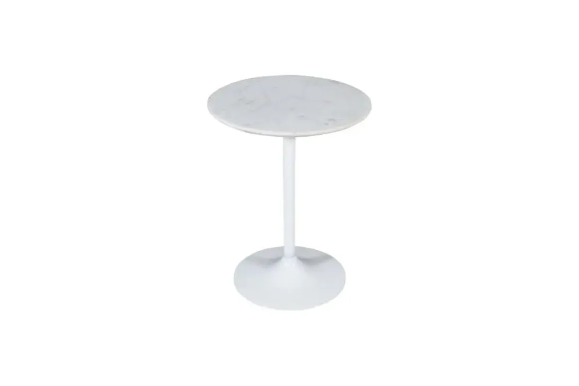 Camille Nesting Table In White Marble, Set Of 2