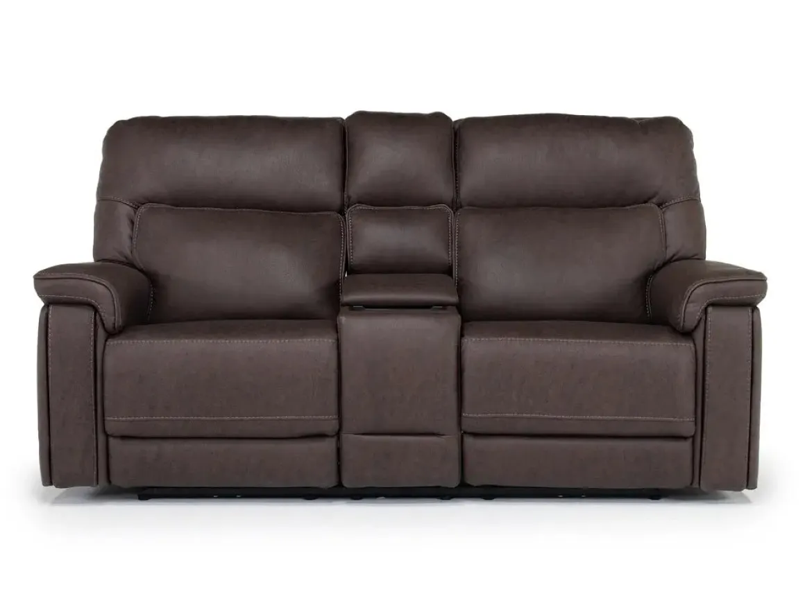 Cannes 3 Power Theater Console Loveseat W/ Immersive Sound In Jumbo Bark